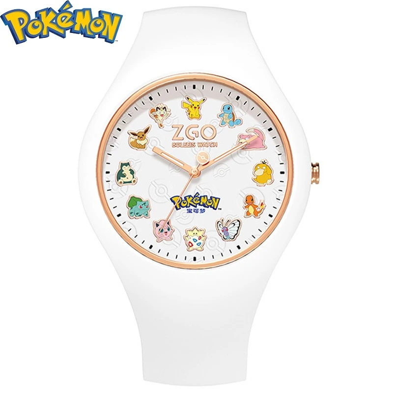 子供のためのオリジナルのポケモン漫画時計 シリコンブレスレット付きクォーツ時計 防水 女の子と男の子のための 子供用時計 Aliexpress
