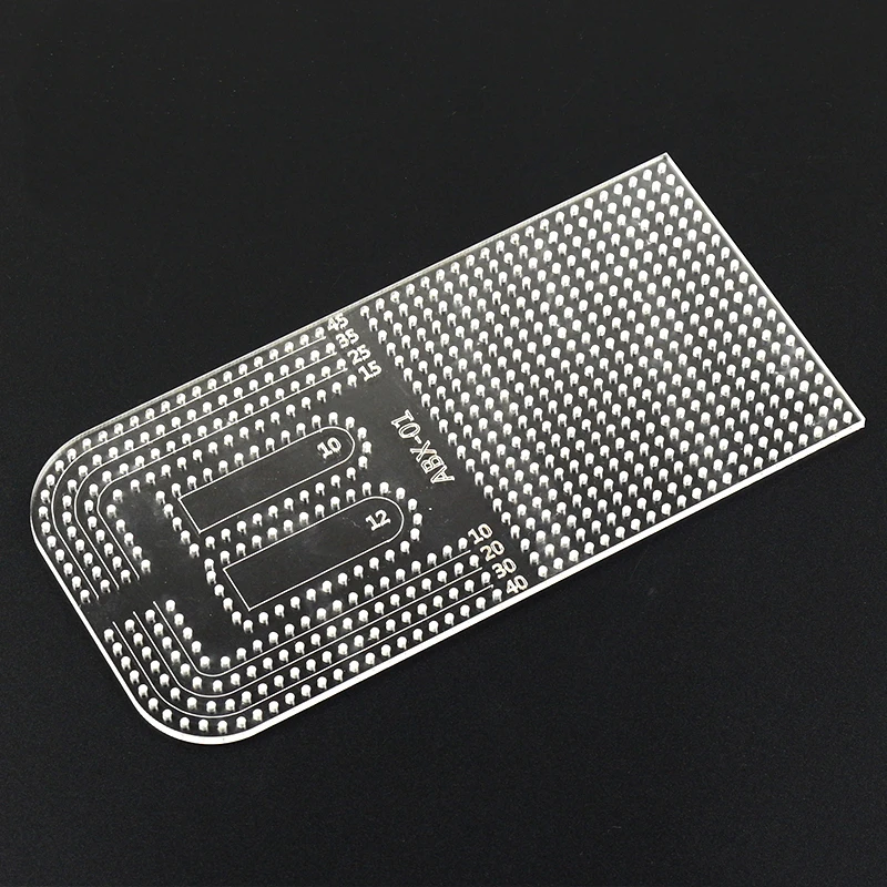 

Acrylic Punching Positioning Drilling Ruler Leather Craft Patchwork Calculation Template Stencil DIY Sewing Tool
