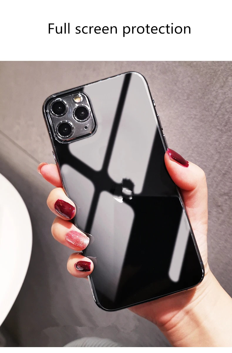 Цветное заднее закаленное стекло для iphone 11, полное покрытие, закаленное стекло, Защита экрана для iphone 11 pro 11 pro max