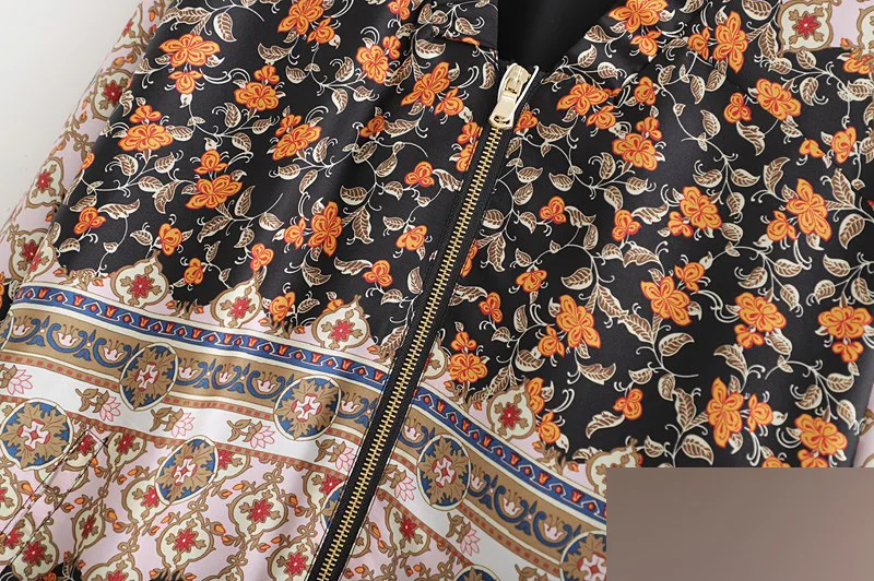 

Hy27 Floral Print Flight Jacket