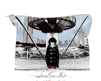 

Rei Kiriyama cosmetic bag clear toiletry bag zipper pouch small makeup bag cute travel bag for women