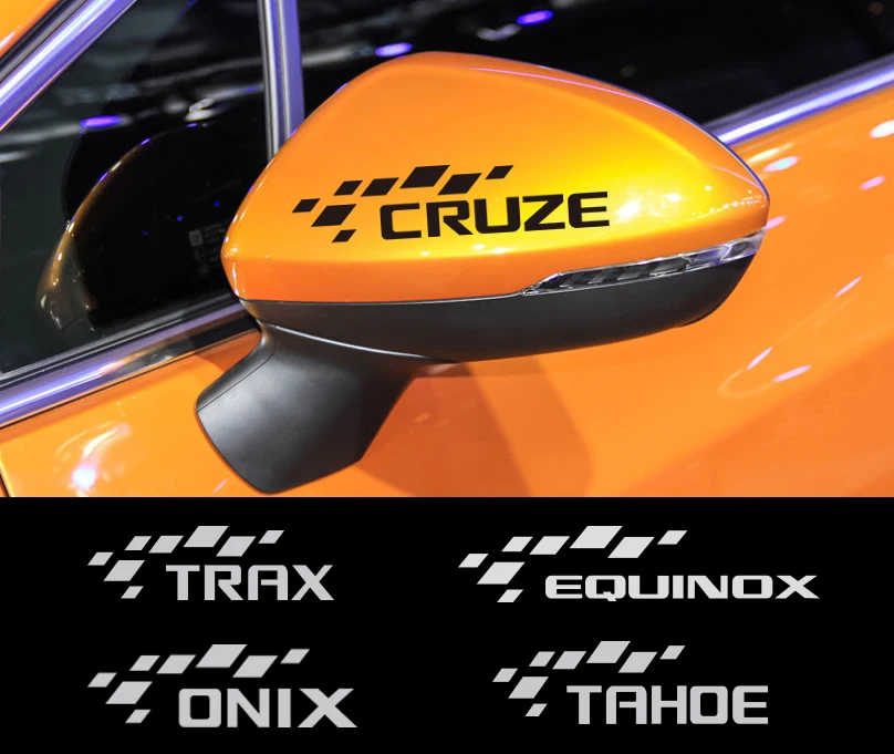Наклейка на зеркало заднего вида для CHEVROLET CRUZE CAMARO EQUINOX IMPALA MALIBU 2 шт. | Автомобили и