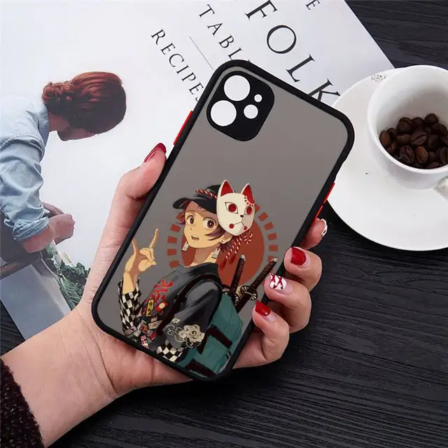 Kimetsu No Yaiba Demon Slayer Anime Phone Cases Matte For iPhone 12 13 Mini 11 Pro XR XS Max 7 8 Plus X Hard PC Back Cover a4