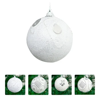 

5pcs Creative Beautiful Chic Xmas Ball Hanging Ball Layout Props Foam Balls