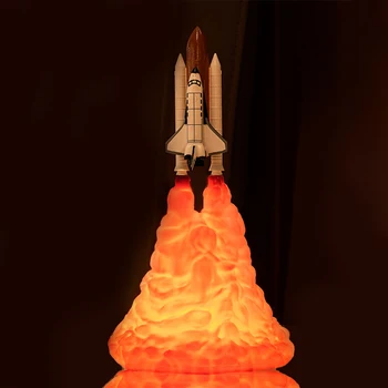 

3D Printing Rocket Light Space Shuttle Light Home Decoration Night Light