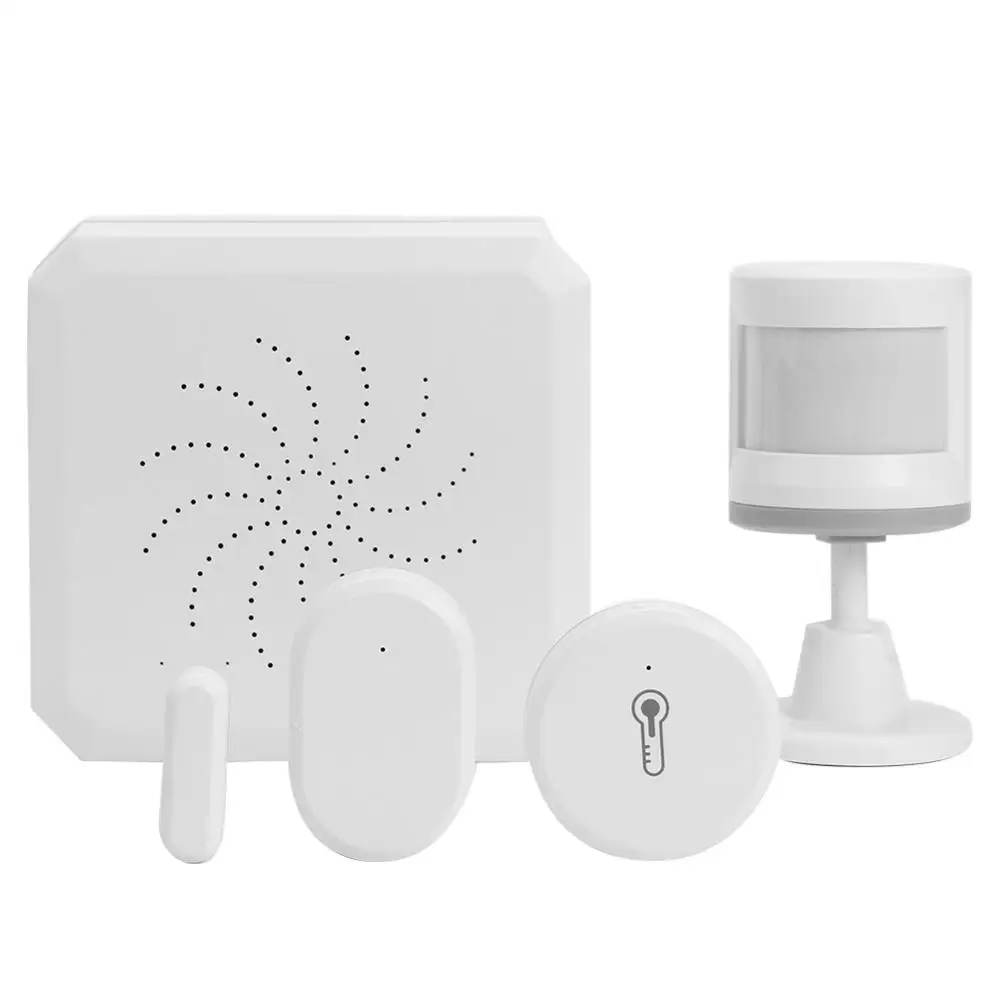 Tuya Zigbee концентратор умный дом PIR датчик двери датчик температуры и влажности Датчик домашней автоматизации сцена охранной сигнализации комплект - Цвет: ZigBee Alarm Kit