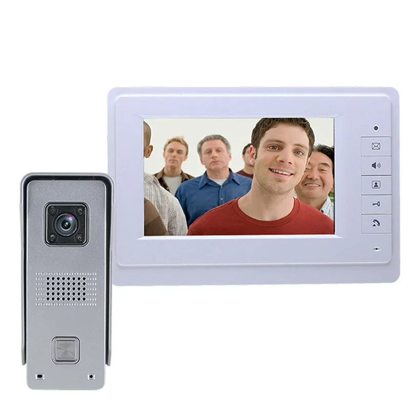 Best Visual Intercom Doorbell 7 #039; #039; TFT Wired Video Door Phone System Indoor Monitor 700TVL Outdoor IR CUT Camera Support Unlock