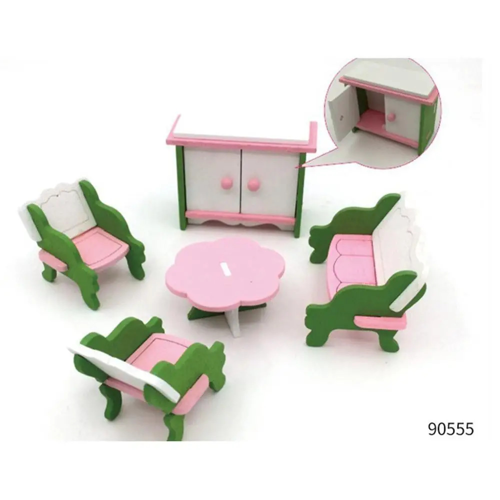 Детский ролевой Игровой домик, набор деревянных игрушек для кухни, детской комнаты, гостиной, мини-украшения, набор игрушек, подарок на день рождения, эмуляционная игрушка - Цвет: 8