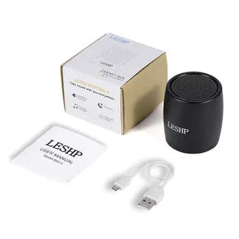 

BM15 Black 20HZ-20KHZ Durable Portable Speaker Wireless Speakers V3.0 Built-in 3.7V/550mAh Battery