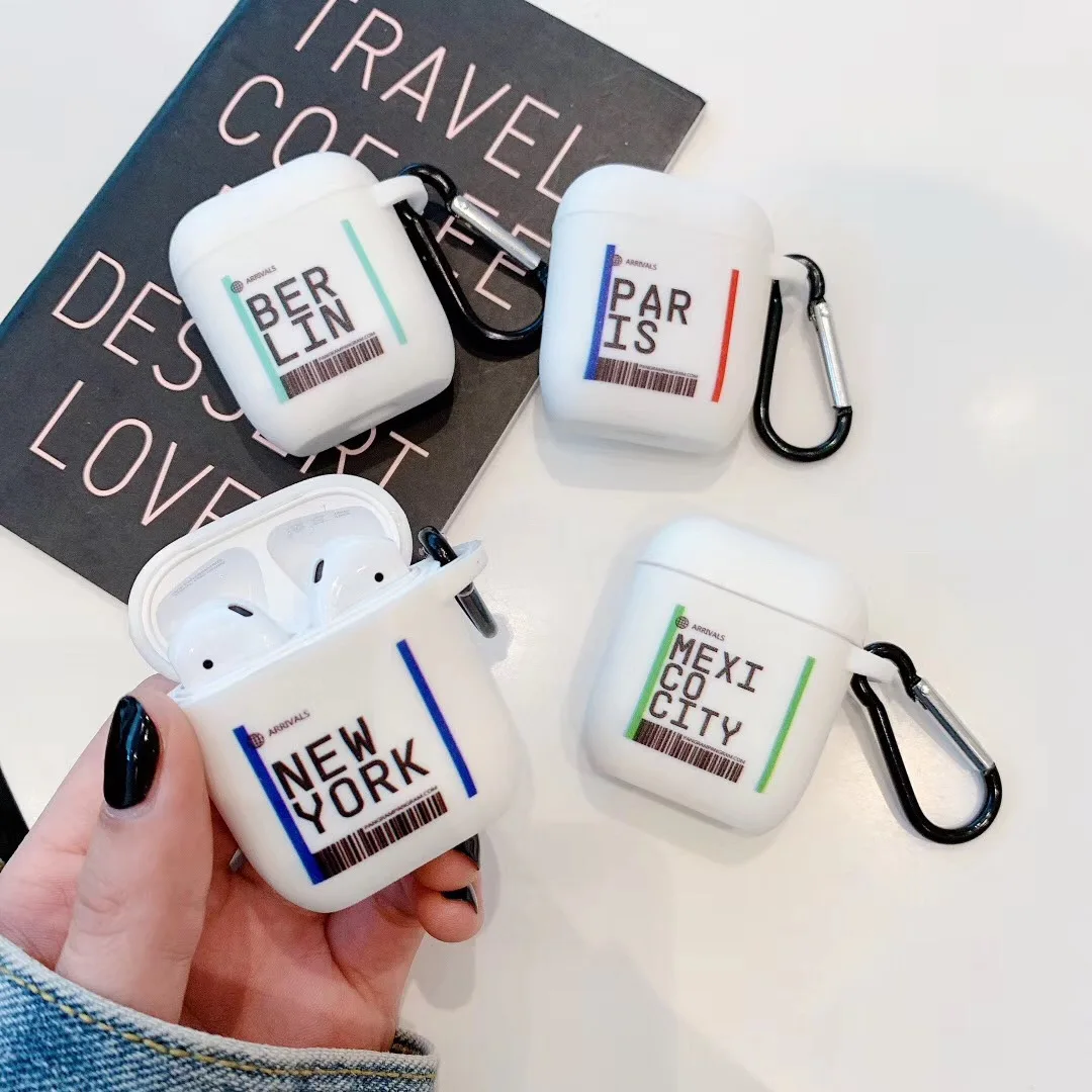 Мягкий силиконовый стильный противоударный чехол для наушников для Apple Airpods 1/2 защитный чехол для наушников