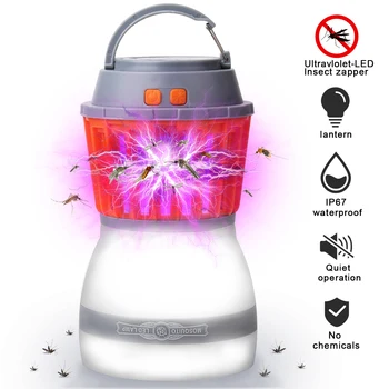 

Electric Mosquito Killer Lamp,UV Bug Zapper 3W USB Rechargeable Mosquito Lamp,Portable Waterproof Washable Outdoor Camping Lamp
