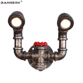 

Retro Valve Decor Iron Water Pipe Wall Lamp Loft Industrial LED Wall Light Sconce Bedside Home Lighting Fixtures Luminaire
