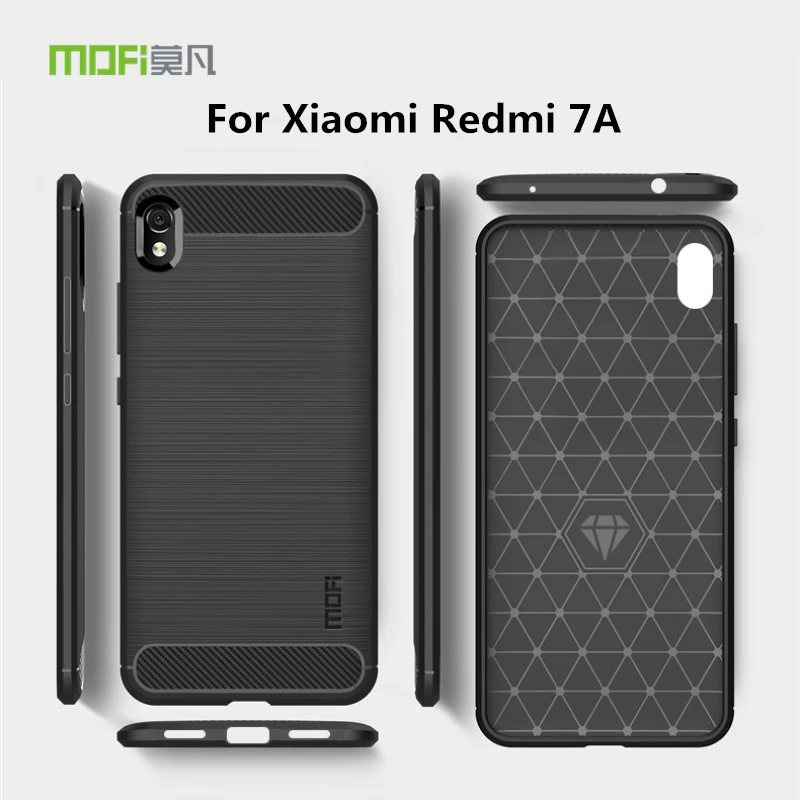 Чехол MOFI для Xiaomi Redmi 7A Мягкий Силиконовый ТПУ тонкий чехол телефона задняя крышка