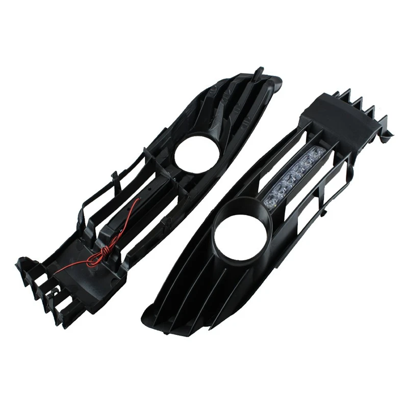 

Front Bumper Fog Light Grille With Led Drl Running Light For 2001-2005 Vw Passat Car Accessories
