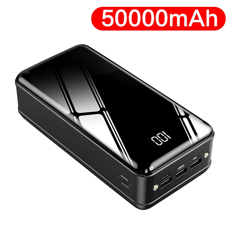 50000mAh Power Bank PD Two-Way Fast Charging Powerbank Pover Bank Portable External Battery Charger For Xiaomi iPhone Poverbank 50000mAh Power Bank PD Two-Way Fast Charging Powerbank Pover Bank Portable External Battery Charger For Xiaomi iPhone Poverbank