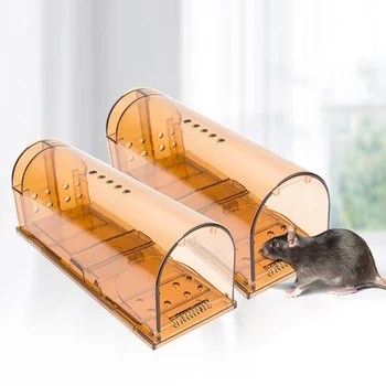 

Rat Repeller Reusable Mouse Trap Plastic No Kill Mice Catcher Portable Humane Clear for Household Safety Accessories