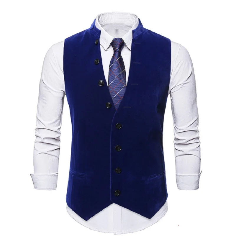 

waistcoat for men Wedding vest men 2020 New Mens Vests Gentleman Social Mens Vest Party Gilet Square