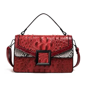 

Jin Mantang Crocodile Pattern pu Leather Handbags Designer Chain Shoulder Bag Square Women Crossbody Bags Clutch Bag Dropship