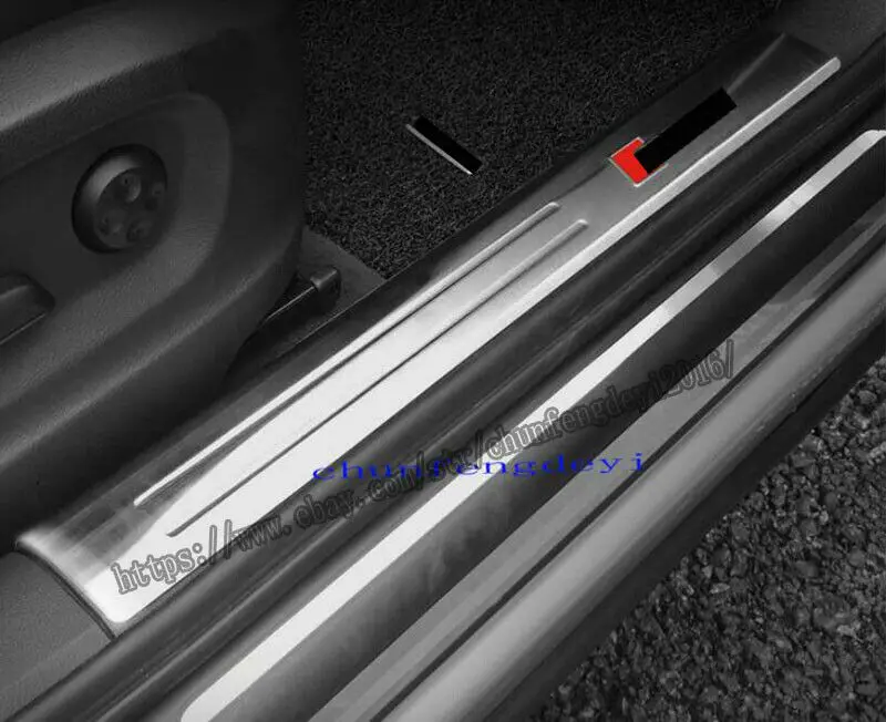 4pcs 304 Stainless Internal Door Sill Welcome Pedal Panel Fit For Audi A3 V8 2013
