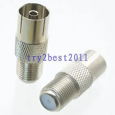 DHL/EMS шт. разъем адаптера F tv jack pin для IEC PAL DVB-T jack pin коаксиальный Прямой-C1