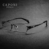 CAPONI Men Eyeglasses Frame Pure Titanium Square Business Glasses Classic Brand Designer Computer Optical Adult Glasses J1190 ► Photo 1/6