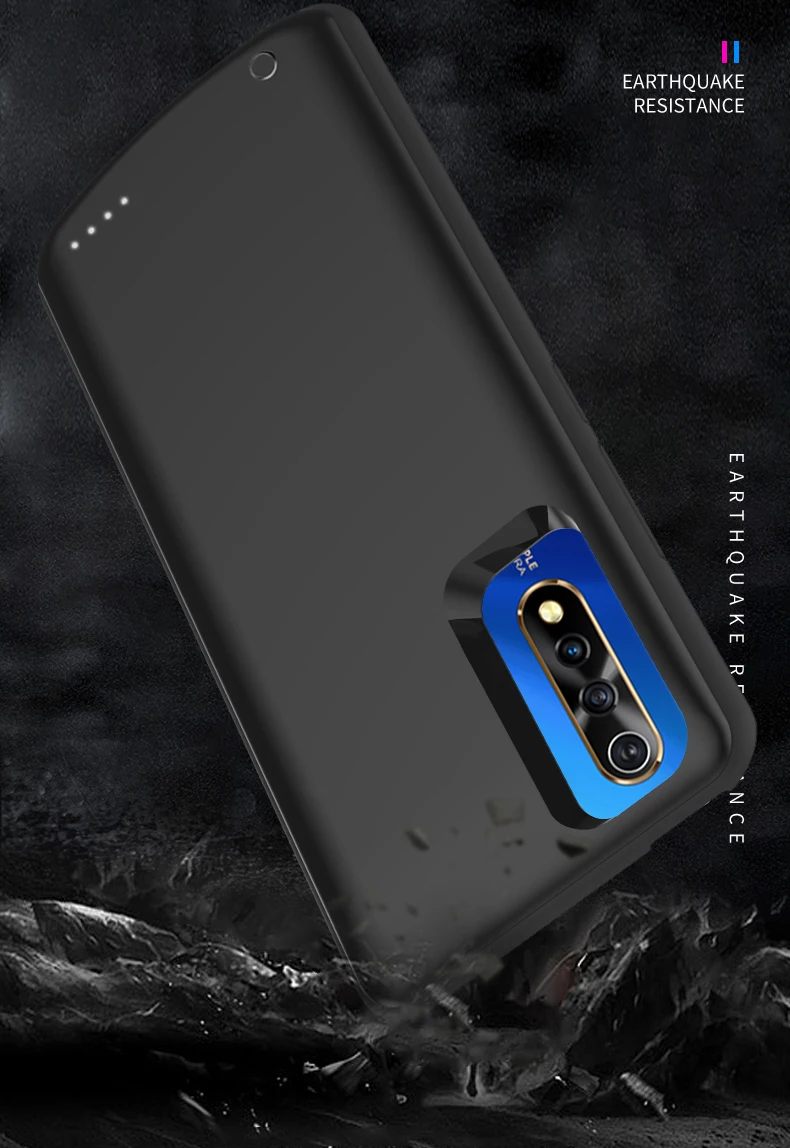 6500mAh аккумулятор зарядное устройство Крышка для vivo Y7s внешняя запасная крышка для vivo Y7s батарея Чехол