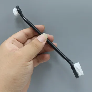 자동차 더블 헤드 디테일 브러시, 자동차 청소 틈새 브러시, 자동차 청소 도구, 하드 버 타이어 휠 브러시, 1 개
