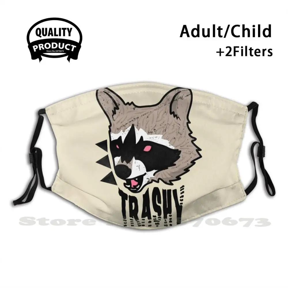 

Trashy Bandit Rascal Raccoon Face Mask Washable Filter Summer Hot Sale Mouth Masks Cute Raccoon Rad Trashy Trash Panda Raccoon