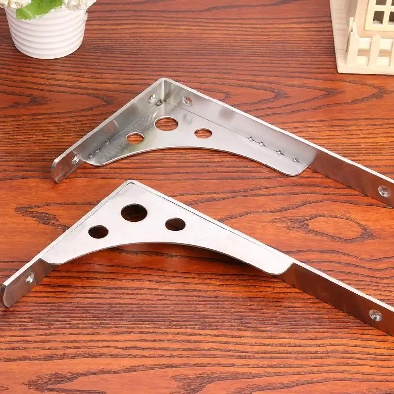 

2pcs Triangle Angle Bracket Durable Stainless Steel Heavy Support Wall Mounted Bench Table Shelf Bracket Furniture Hardware