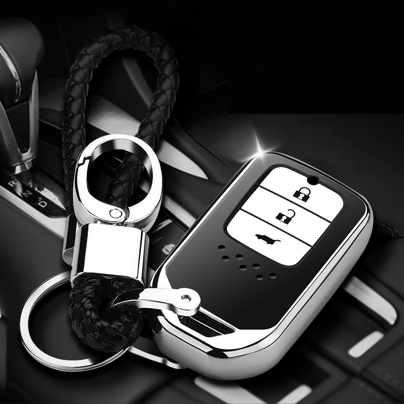 ТПУ чехол для защиты ключа автомобиля для Honda Civic HR-V CRV соглашение о Одиссее 2013- для стилизации автомобильного пульта крышка смарт-ключа корпус