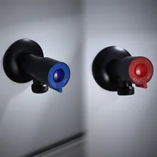 Черный и белый с рисунком треугольный клапан 304 из нержавеющей стали водозапорный кран матовый черный ванная комната кран горячей и холодной Triang