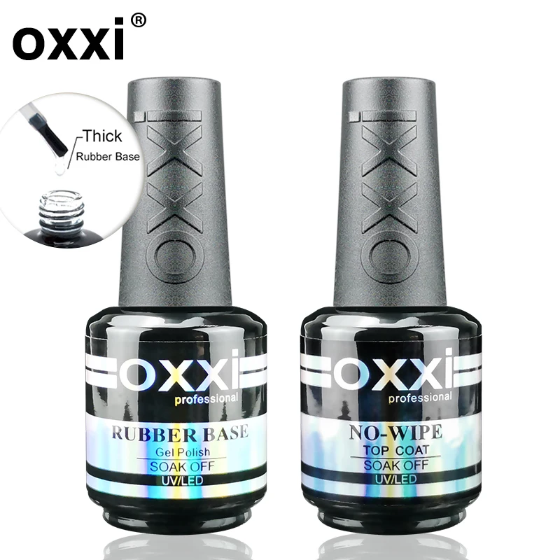 Oxxi 15Ml Base E Top Coat Per Smalto Gel Vernice Semipermanente Gomma Top Coat Y Base Coat Gellac Uv Led Smalto Permanente Lak