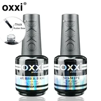 OXXI 15ml Base and Top Coat for Gel Polish Semi-permanent Varnish Rubber Top Coat y Base Coat Gellac uv led Permanent Enamel Lak 1