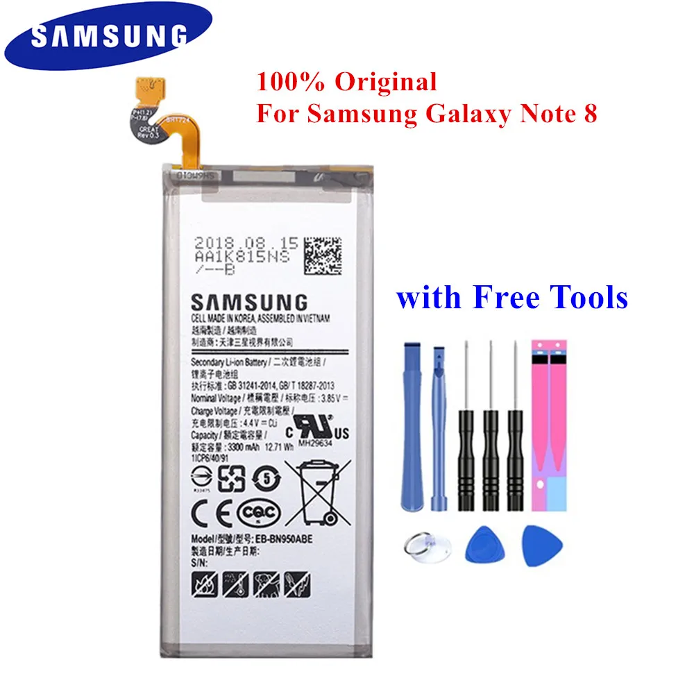 Батарея EB-BN950ABE для samsung Galaxy Note 8 N950 SM-N950F N950FD N950U/U1 N950W N950N N9500 Note8 3300 запасная батарея AKKU для телефона, мАч