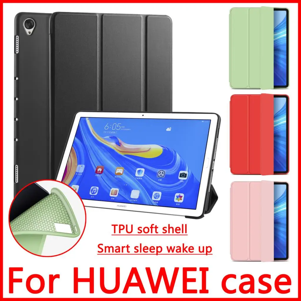 

For Huawei MatePad Pro 10.8 Tablet PU Leather Cover For Mediapad M6 8.4 10.8 inch 2019 Case for Honor V6 10.4 " 2020 soft shell