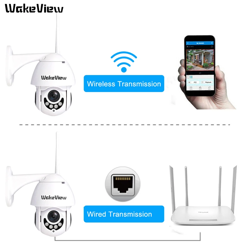 

WakeView PTZ Mini High Speed Dome Camera IP 1080P 4X Optical Zoom 2MP Outdoor Waterproof CCTV Video Surveillance ONVIF HD night