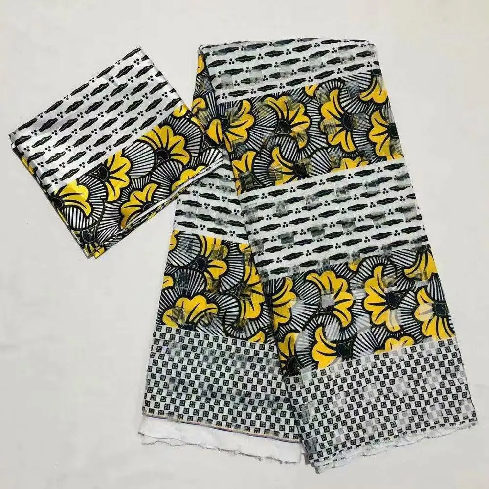 Модальная органза атласная шелковая ткань Африканская мягкая восковая ткань с принтом 2 ярда шифон 4 ярда audel modell ИМИТИРОВАННАЯ Анкара ткань 2202