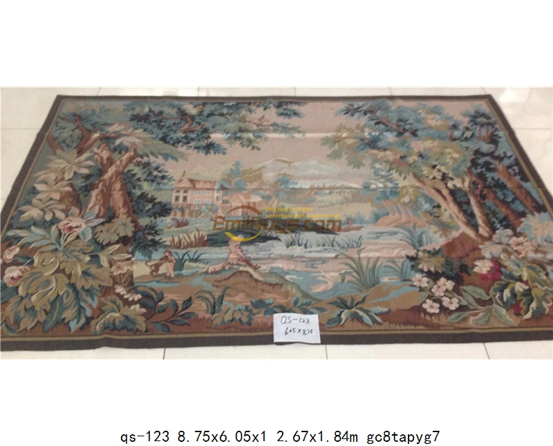 

Старый Французский Aubusson гобелены ручной работы большие геометрические узоры покрывало для кровати