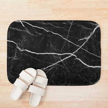

Black Marble Stone Texture Pattern Bath Mat Rug Doormat Floor Mat Carpet Home Carpet Hotel Living Room Floor Mats Anti Slip