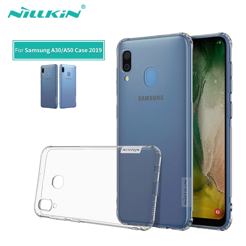 Чехол для Samsung Galaxy A30 A50 A30S A50S A70 Nillkin Nature прозрачный мягкий Силиконовый ТПУ