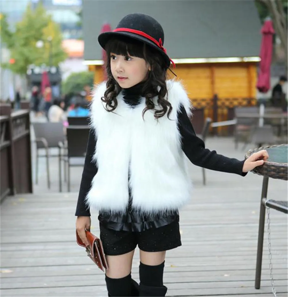 Женский плотный Меховой жилет с V-образным вырезом однотонный теплый зимний