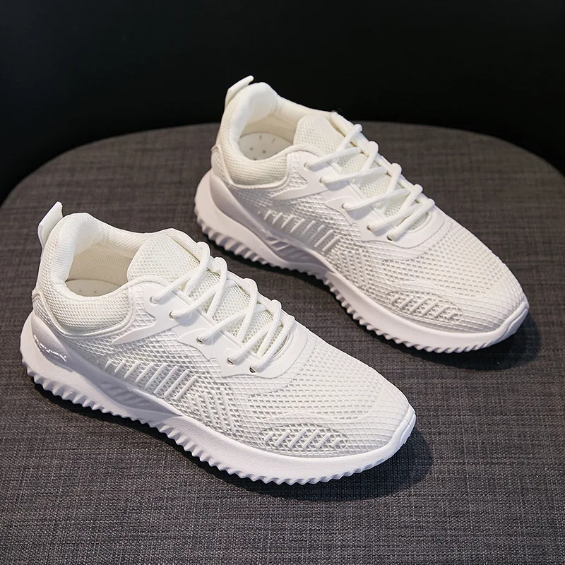 

TOPHQWS Women Sneakers Breathable Lace Up Sports Shoes Casual Comfortable Flats Vulcanized Shoes All-match Chunky Sneakers Women