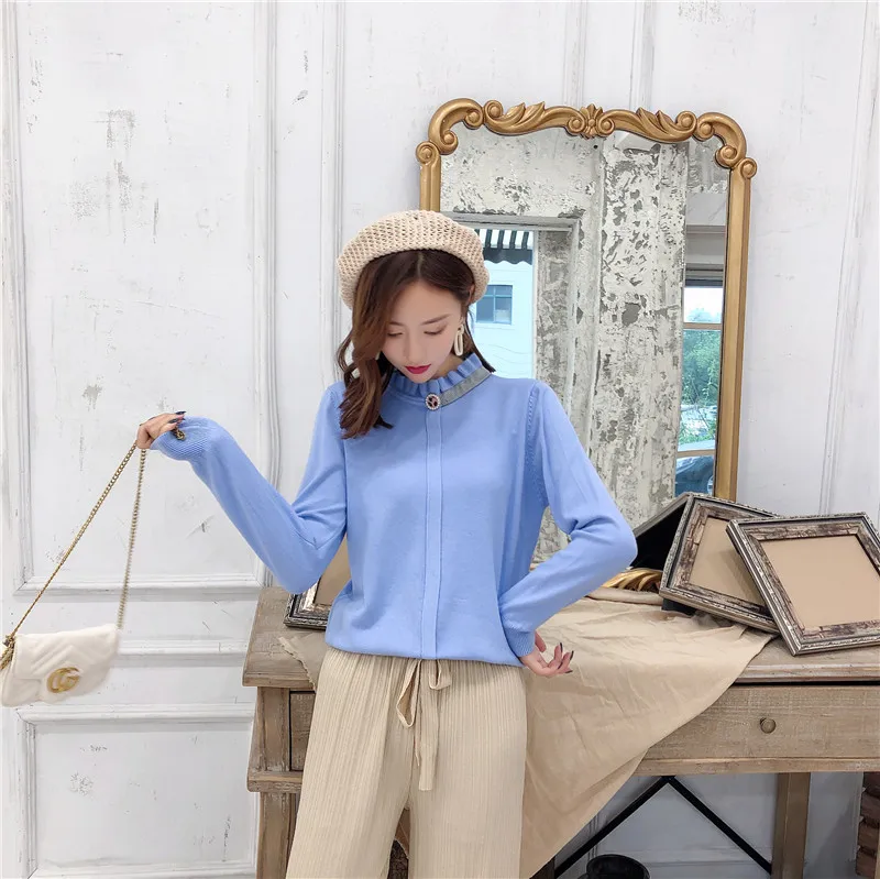 Распродажа, хлопковый свитер Blusas De Inverno Feminina, 9349, новые трикотажные пуловеры 45-ЛОФТ, 3 ряда полок
