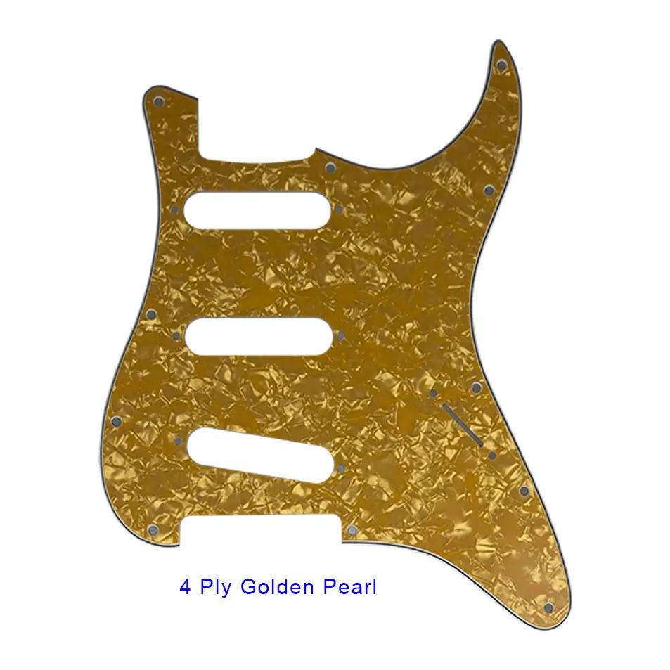 

Pleroo Customize Guitar Parts - For US 72' 11 mounting Screws Hole Standard St SSS strat Guitar pickguard no control hole