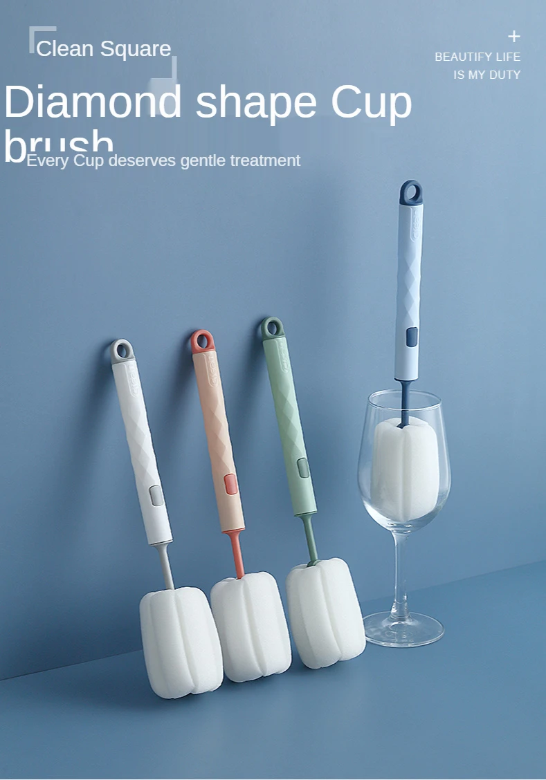 2 Pièces Goupillon Biberon Éponge,Ensemble De Brosses Pour