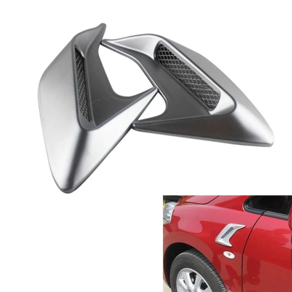 2pcs/lot Car Auto Side Vent Air Flow Fender Intake Sticker Car