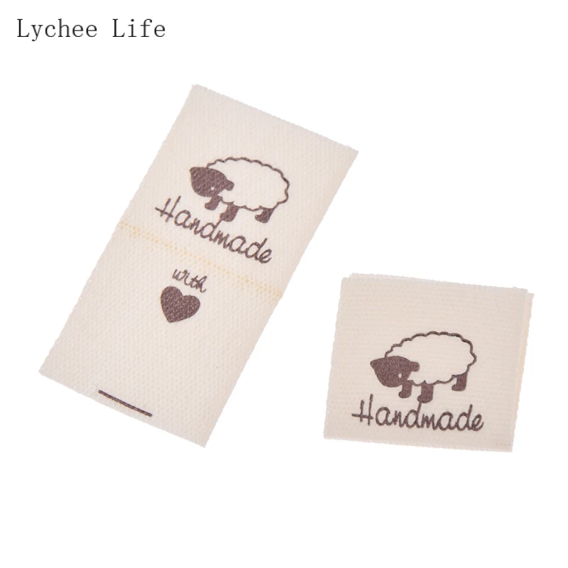Garment Labels 50Pcs/lot Handmade Sheep Animals Cloth For DIY Sewing Crafts