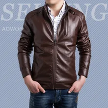 Aowofs Англия Мужская Мода Локомотив стиральная бутик Slim Fit кожаная куртка Y055