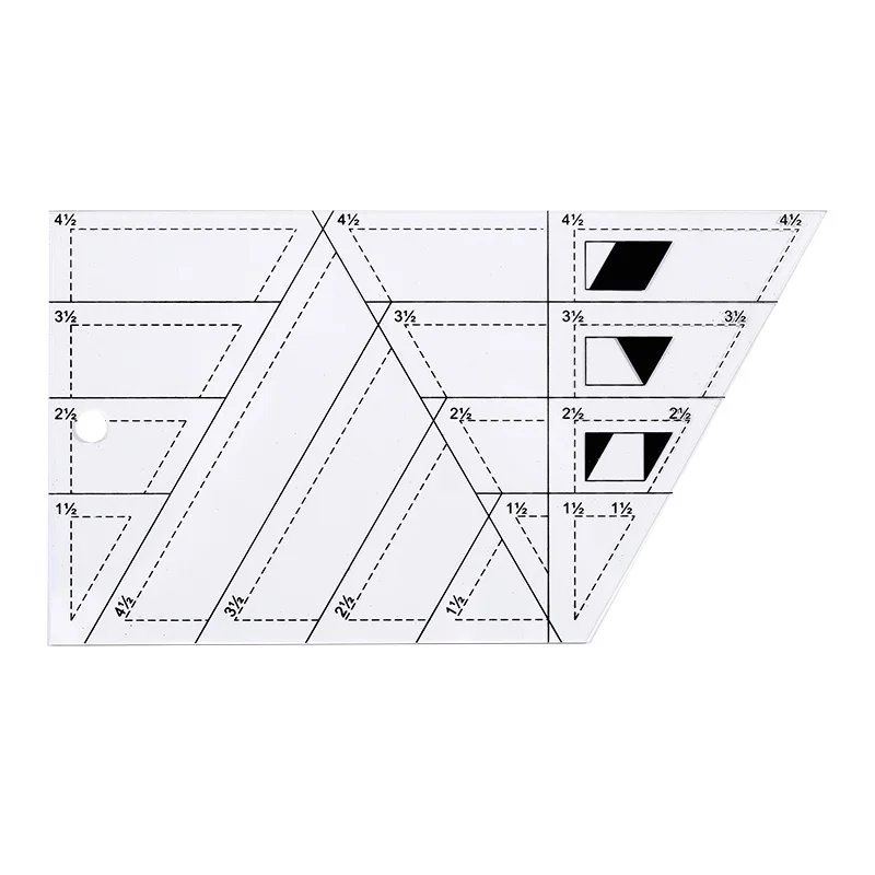 LMDZ 11 Types Sewing Patchwork Ruler High Grade Acrylic Material Transparent Acrylic Patchwork Aligned Ruler For Students 