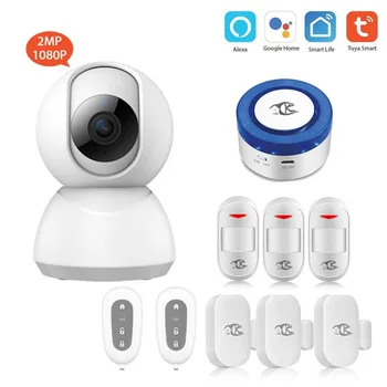 

Hot Tuya Home wifi Security alarm siren WiFi Intruder Burglar System Smart Life Tuya with Alexa/Google Home